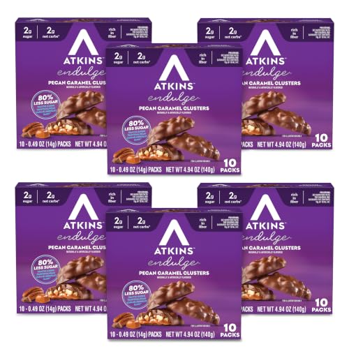 Atkins Endulge Pecan Caramel Clusters, 60 Count
