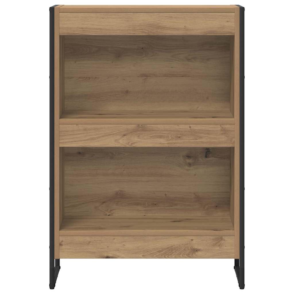 Estantería artesanal de roble 80 x 30 x 155 cm, estructura de madera maciza, 3 compartimentos, moderna estantería para sala de estar, dormitorio, hogar, oficina