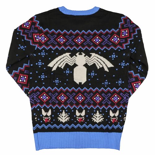 Marvel Men's Venom Symbol Adult Knit Holiday Ugly Christmas Pullover Crewneck Sweater3