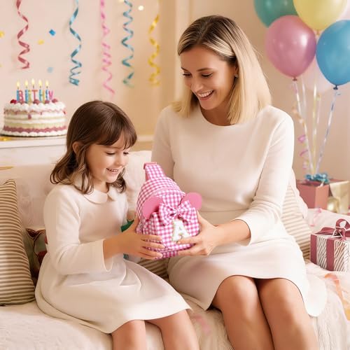 Image of YOOLIFE Year Old Girl Birthday Gift - 2 3 4 5 6 7 Year Old Girl | Pink Small Initial Crossbody Bag for Kid Girls Sling Bag, Small Initial Monogram Personalized Gift for Kid Little Girls Purse (Pink K)