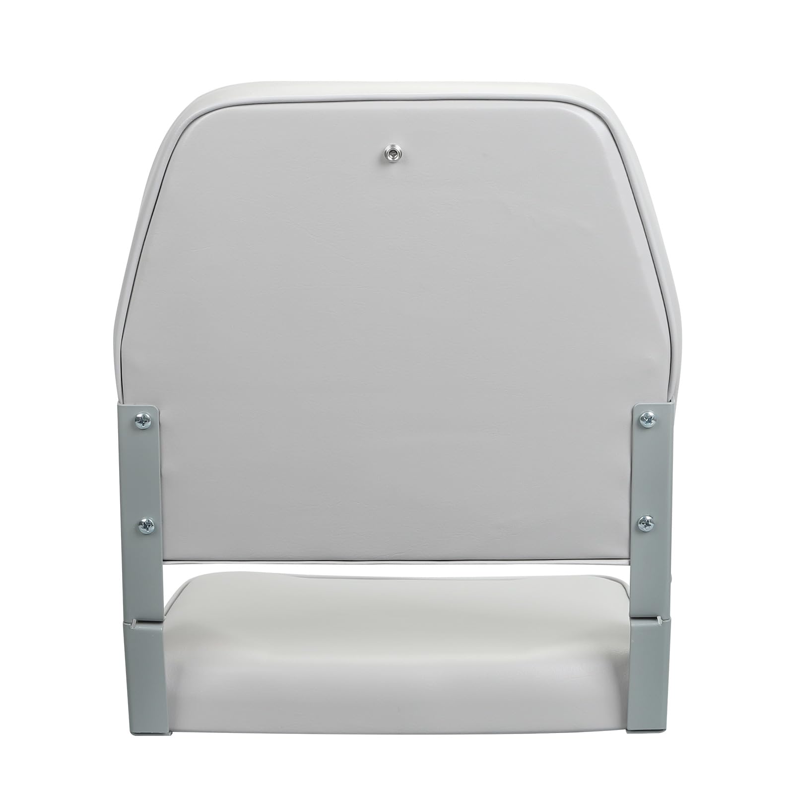 ERGOSEAT Asiento de barco de pesca plegable con respaldo bajo, 1 paquete, gris claro