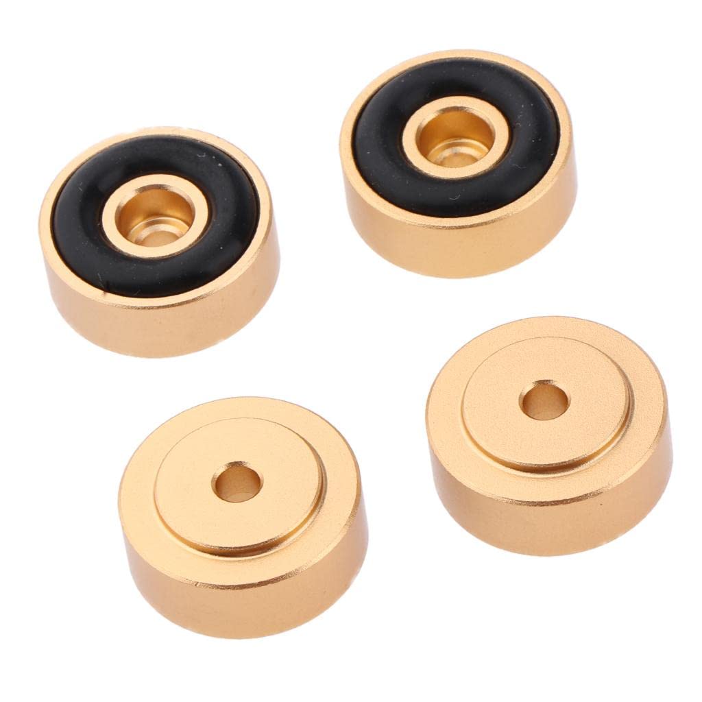 CALANDIS 4 Pack Aluminum Speaker Spike Shockproof 20X8Mm Isolation Feet Stand Cone Pad Turntable Amplifier Cd Dac Recorder Gold
