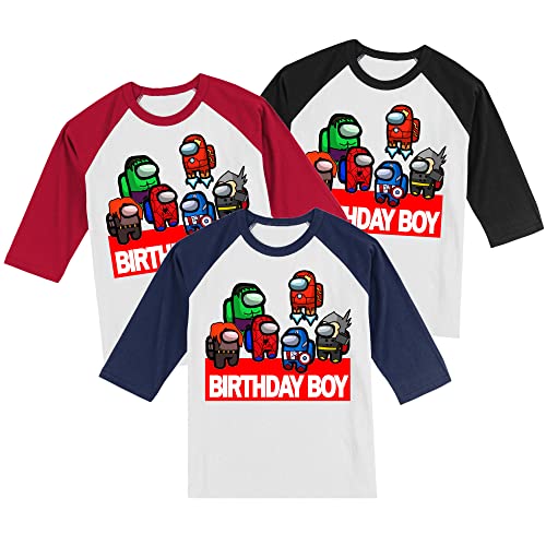 Personalized Avenging Super Heroes Birthday Shirt | Handmade Decorated Shirt | Personalized with Name and Age | Unisex 3/4 Sleeve Raglan T-Shirt4