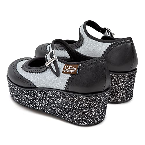 Hot Chocolate Design Chocolaticas Ballerine Funky Mary Jane pour Femme, Havana Glitter, 39 EU