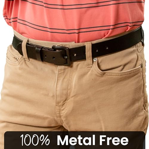1 3/8" Genuine Italian Leather, Vegetable Tanned Belt for Men and Women | Airport & TSA Friendly, No Buckle Hassle 6
