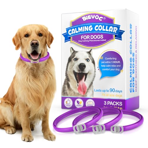 Collar calmante para perros, 3 paquetes de alivio de la ansiedad del...