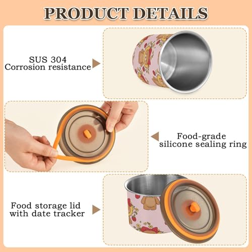 Envase de café hermético acero inoxidable DOMIKING 900 ml miniatura 4