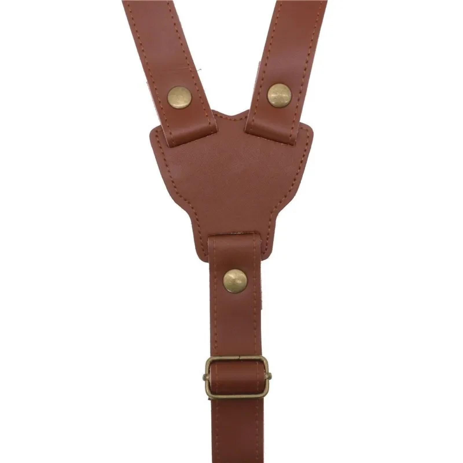 Hosenträger Suspender Herren-Hosenträger Mit Y-Rücken Bronzefarbener Haken Vintage-Stil Verstellbar Unisex Leder Hosenträger