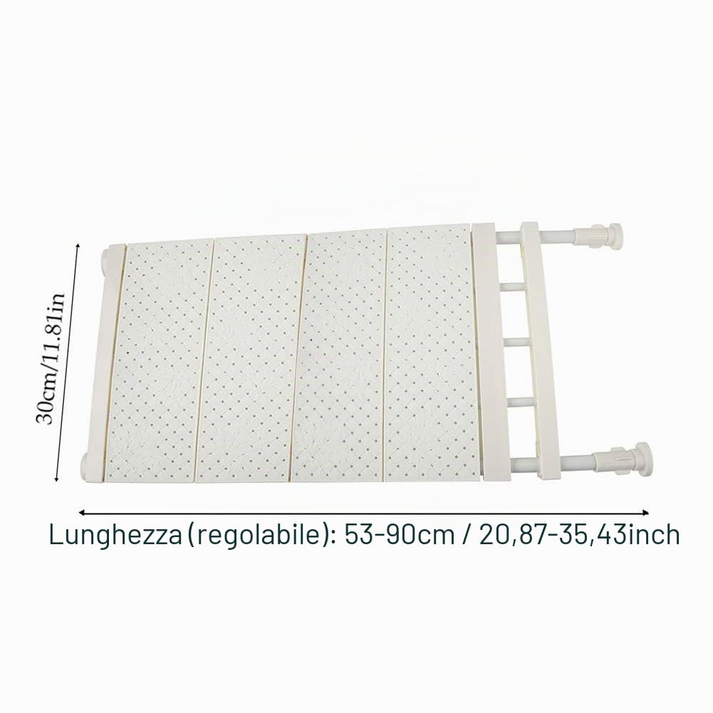 Ripiano a Tensione espandibile, ripiano Regolabile per ripiano Armadio Organizzatore per Armadio da Cucina Armadio libreria(#4)