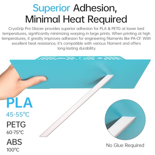 Image of BIQU CryoGrip Pro Glacier Build Plate for PRU-sa MK4 /MK3 /MK3S 3D Printers | Double-Sided Fine Textured Spring Steel Sheet, Firm Adhesion, 254.5x241.5mm, 1 Piece