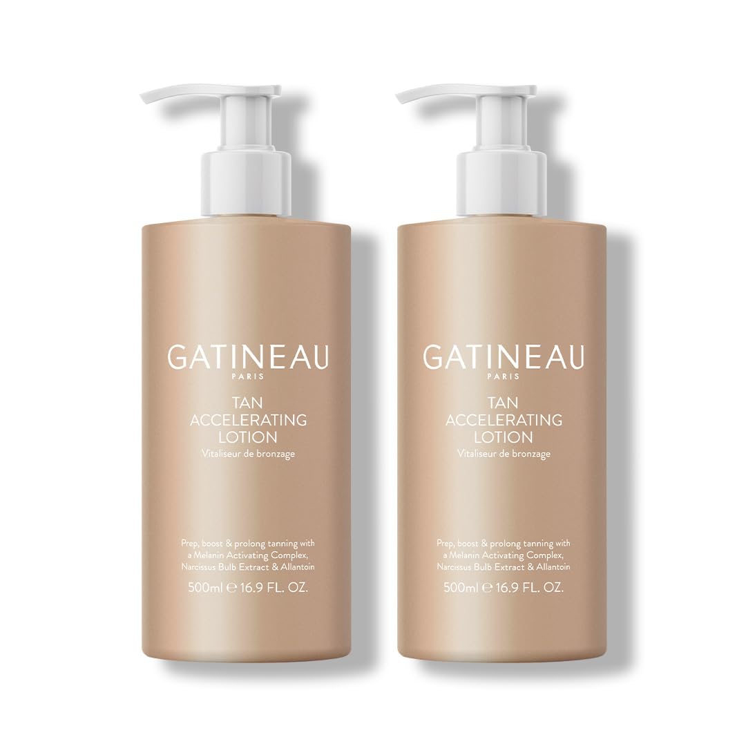 Gatineau - Tan Accelerating Lotion Duo Pack, Enhance Natural Tanning, For Face & Body (500ml x 2 Bottles)
