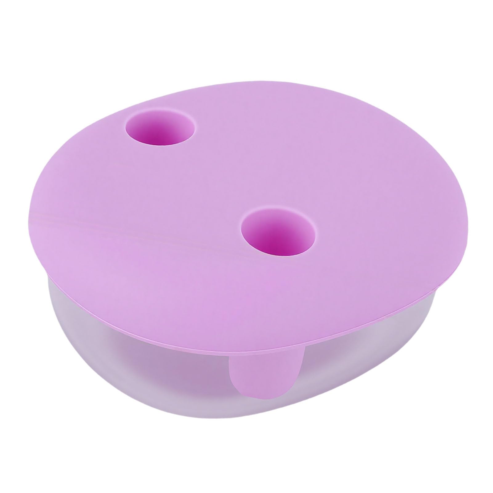 Jelquix No Mess Snack Box Portable Snack Container With Finger Cover Proof For Travel School Work Soft ABS Silicone 4.72x3.94x2.36in (Purple)