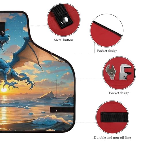 Delantal para carpintero Sea Sunset Flying Dragon unisex miniatura 3