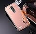 Produktbild KunyFond Silikon Hülle Kompatibel mit LG G4 Mirror Case Spiegel Schutzhülle [Kratzfeste Mirror Case Stoßdämpfend Weichem Flexible Silikon Schutzhülle(Rose Gold)