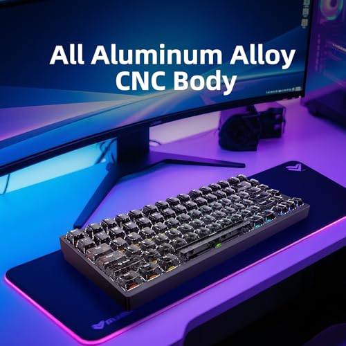 Image of IROK MG75MAX 81 Keys Wired Magnetic Switch Keyboard, 256KHZ Single Key Scan Rate, PCB Nano-Coating Waterproof, Hall Effect, 8KHZ /ARGB /CNC Aluminum Gaming Keyboard(Black)