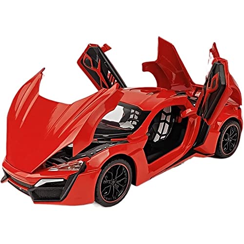 Image of 1:24 Lyken Hyper Toy Car Diecast Metal Cars Model Toy Car for Kids Sound and Light Pull Back