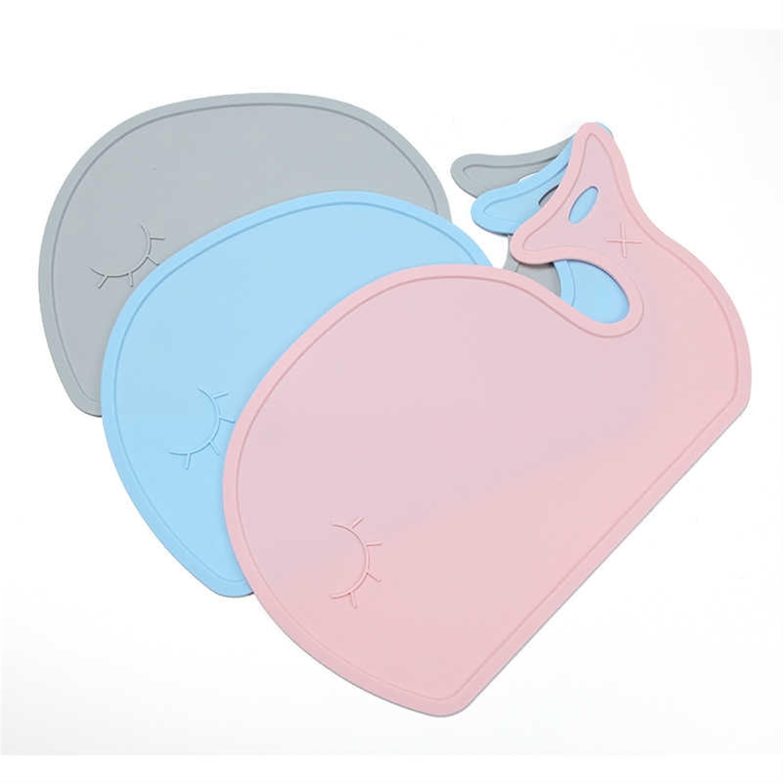 Materia de mesa Silicona encantadora ballena antideslizante Desgaste resistente a la montaña(Pink)