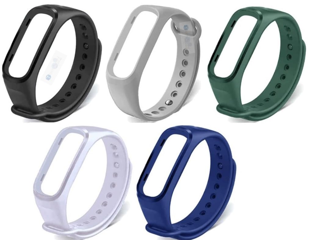 Techmount Silicone Adjustable Colorful Replacement Band Strap Wristband Watch Strap Belt Combo Pack Of 5 Compatible with Oneplus Smart Band & Oppo Smart Band (BLACK- GREY- NAVY BLUE- GREEN- WHITE) (B0C9JM9QVN) Amazon Price History, Amazon Price Tracker