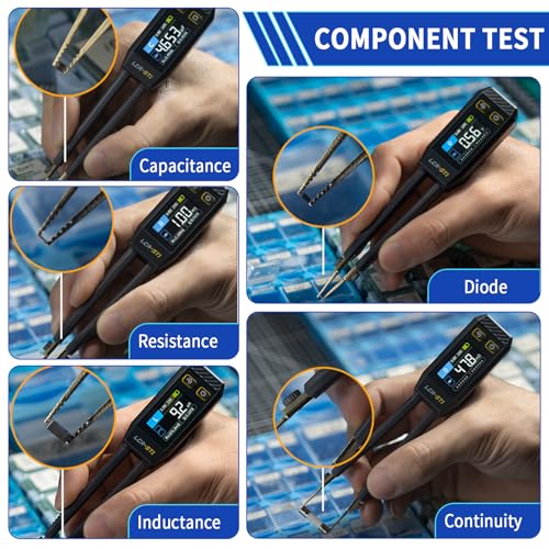 Image of LCR Meter Digital Multimeter 10KHz LCR Meter Tweezer with 0.5% Accuracy Mini Smart SMD Tester for ESR Resistor Capacitor Inductance Voltage Frequency Diode