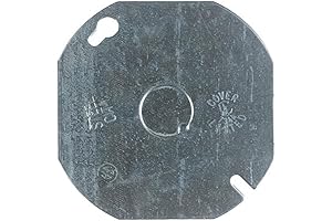 Octagon Box Cover With Knockout | Durable Metal - Versatile Solution