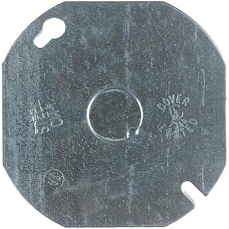 Octagon Box Cover With Knockout | Durable Metal - Versatile Solution