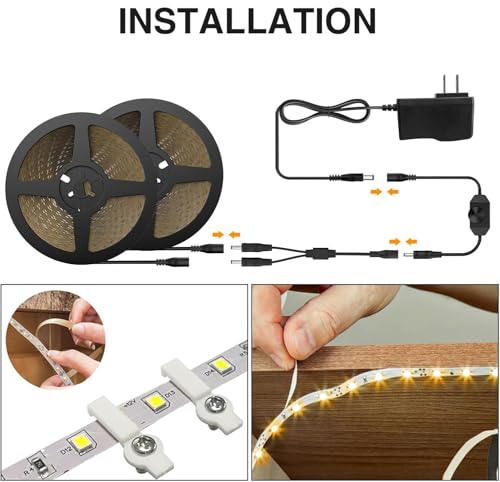 Cinta de LED blanca cálida 12m regulable Onforu miniatura 5