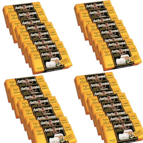 Turrón Duro de Alicante Antiu Xixona Etiqueta Negra, 150g, Artesanal de Jijona (pequeño, 32, unidad)