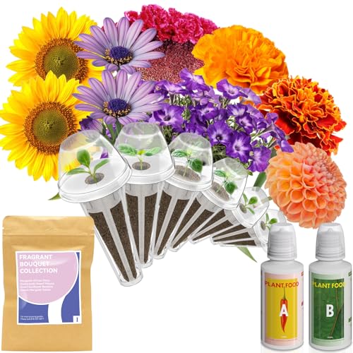 inbloom 7 Pods Fragrant Bouquet Flower Seed Pod Kit 350+ Seeds