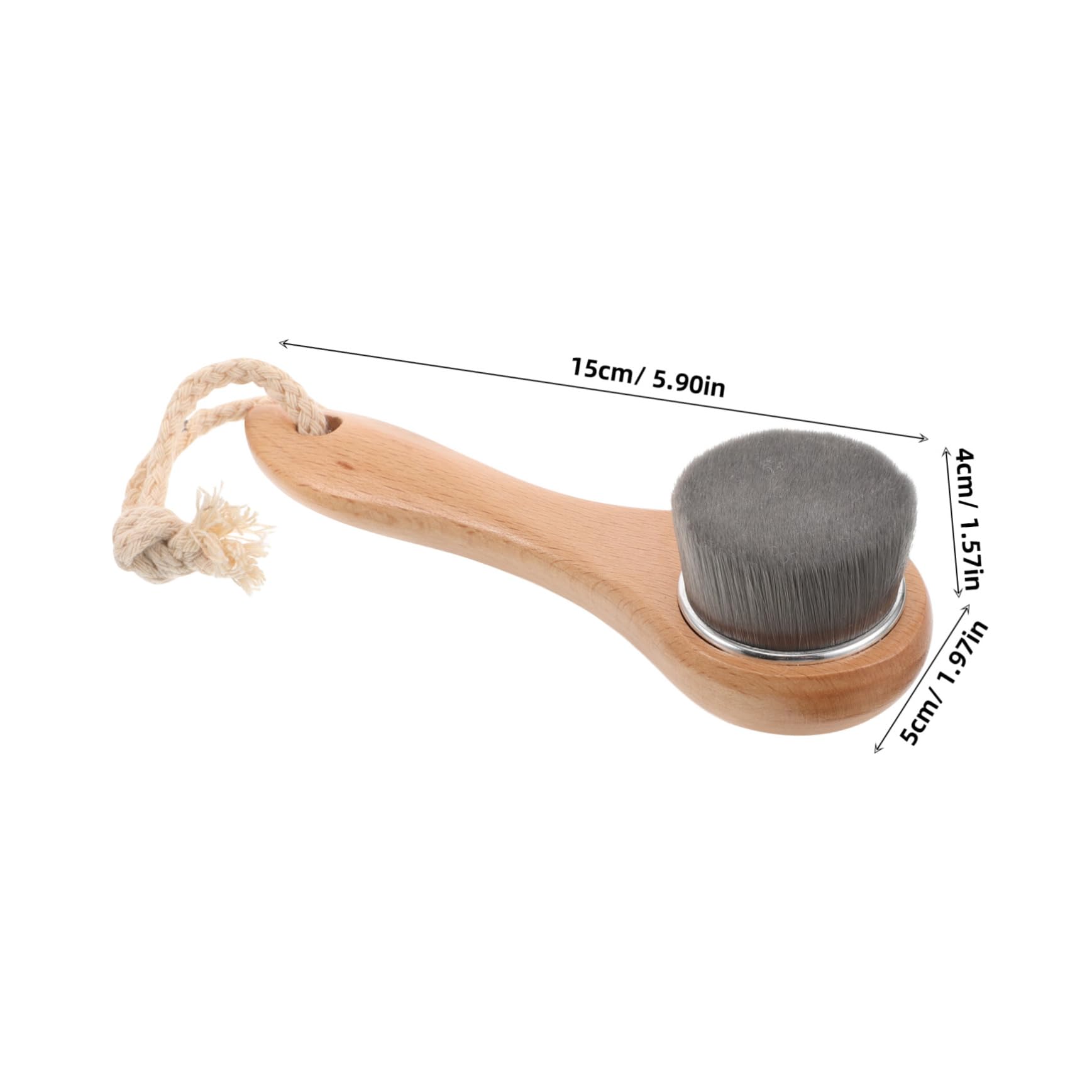 CLISPEED Nano Cleansing Brush Set Exfoliating Face Brush with Wooden Handle Gentle Facial Scrubber for Men Women