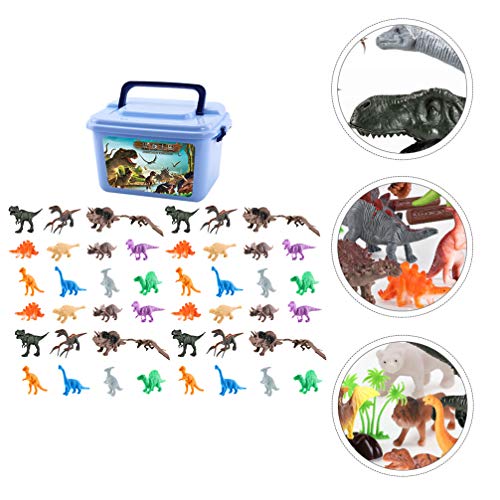 Toyvian Brinquedos de 40 PeÃ§as de Dinossauro Com Estatuetas de Dinossauros Realistas Sortidas Com C