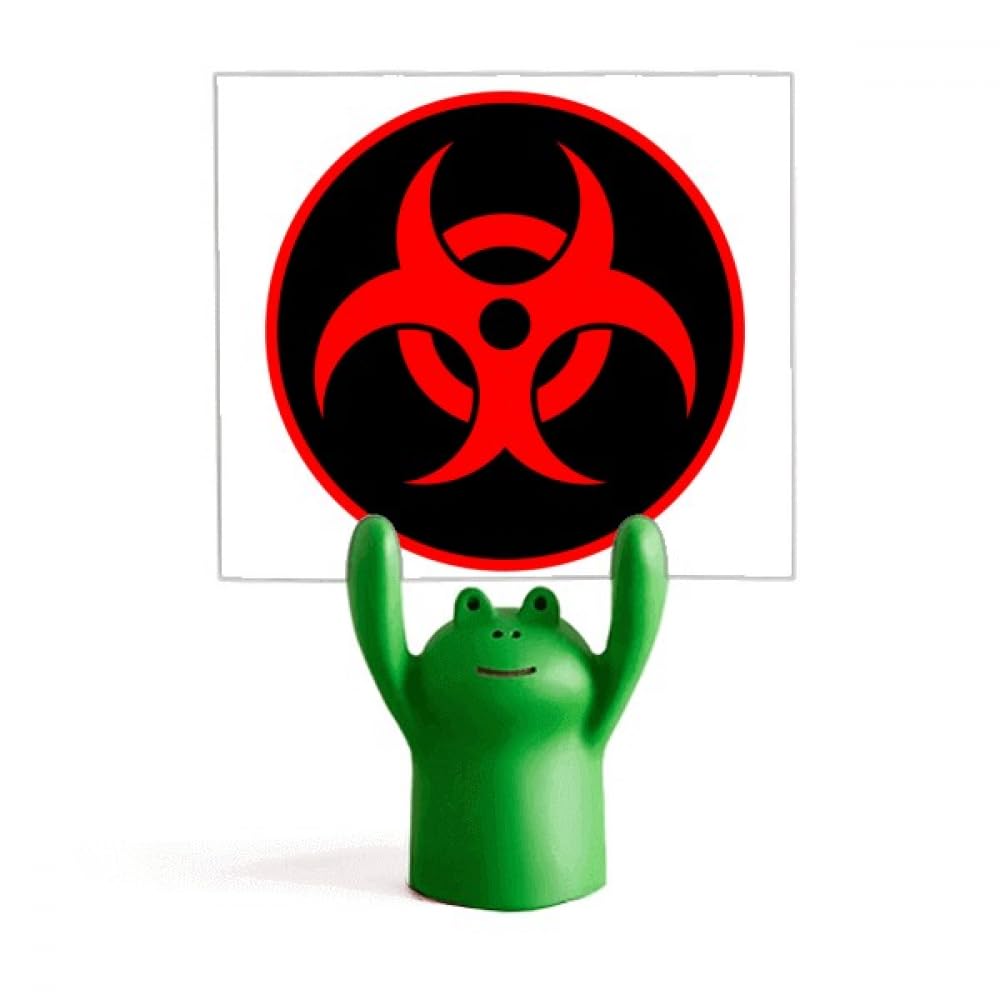 Porte-mémo rouge nucléaire et grenouilles : pince note de bureau originale