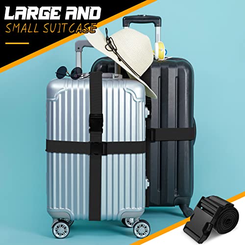 Eccliy 12 Pack Luggage Straps Suitcase Belts Wide Adjustable Packing Straps Travel Belts Accessories for Business Packing(Black)3