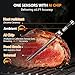 AI Smart Wireless Meat Thermometer, 10X Enhanced Signal and Stability, with High-Accuracy Sensors, Standalone Display Base, Instant Read LCD & App Control for Kitchen,BBQ,Oven,Grill,Air Fryer
