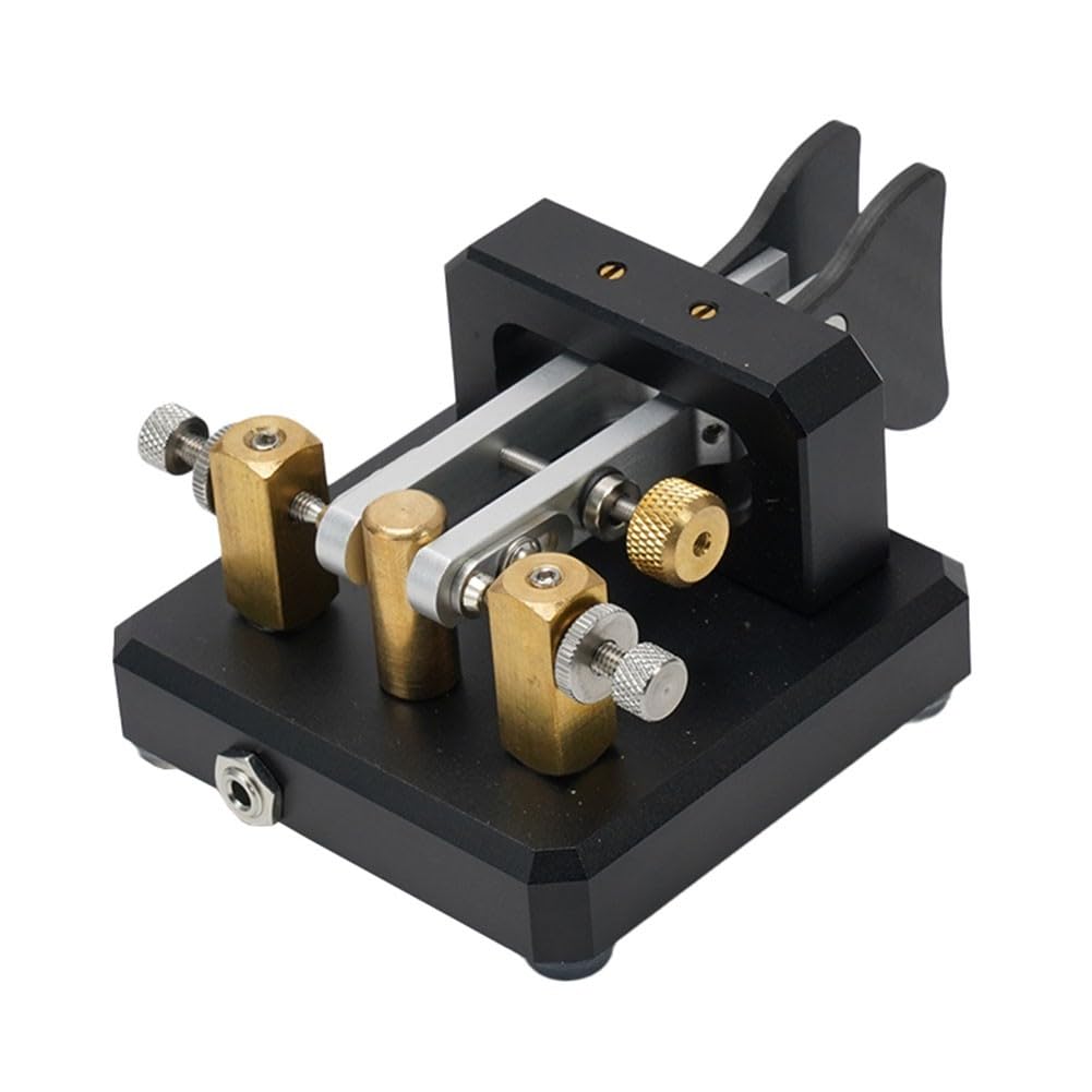 Automatico per Morse per Dual-Paddle Telegraph Key CW Trasmettitore, per Acciaio Inox Ottone Lega di Alluminio, Contatti Argento, Interfaccia Audio 3.5mm