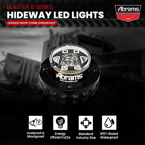 Abrams Blaster Emergency Vehicle Led Hideaway/Surface Mount Strobe Warning Light - White/White #TOP1