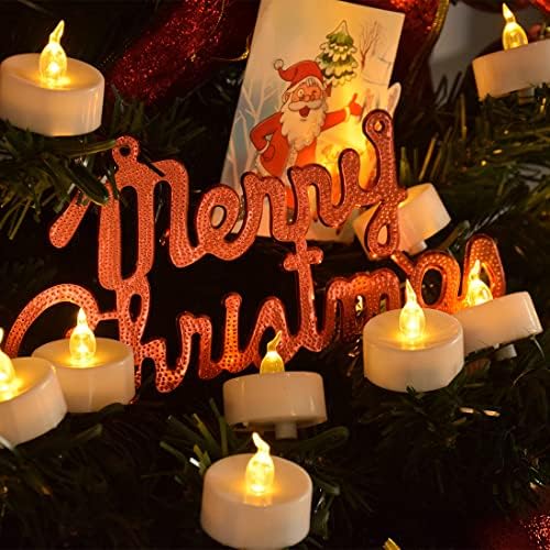 Battery Tea Lights with Remote and Clips,12 Pack flameless led Tea Lights Candles with Clips and Remote Control Good for Christmas Tree Decoration,Tealight Candles for Home Decoration(Warm White)