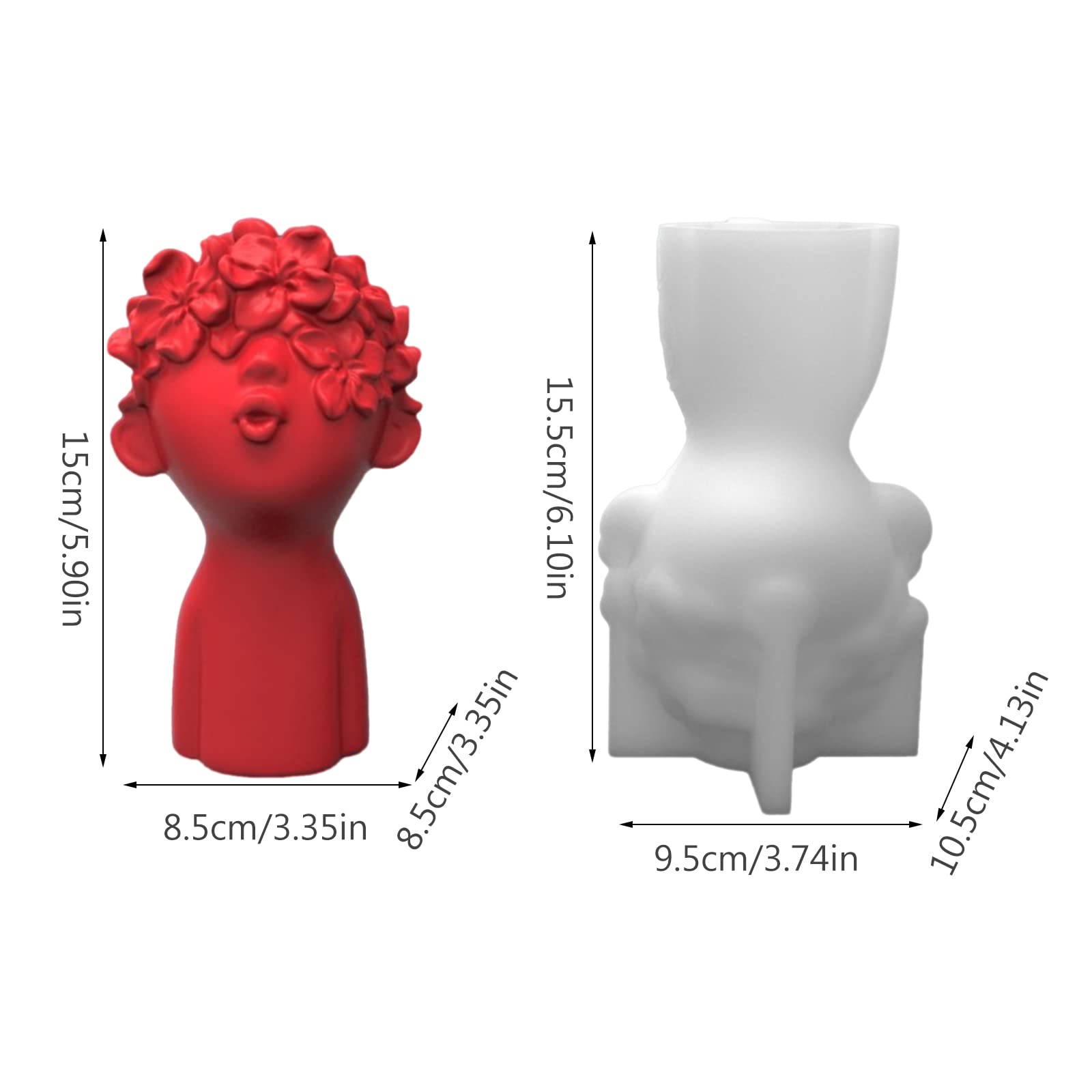 Moule à bougie fait à la main, en silicone, réutilisable, figurine mignonne, pour bougie parfumée, aromathérapie, poupées artificielles en silicone pour résine