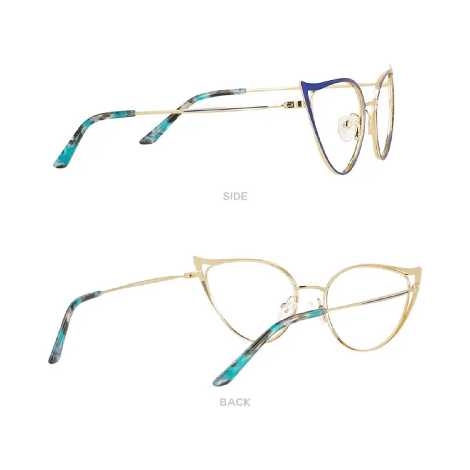 EYPKPL Montature per Occhiali alla Moda Montature per Occhiali con Luce Anti-Blu Cat Eye Montature per Occhiali ottici Occhiali artistici Facili da trasportare