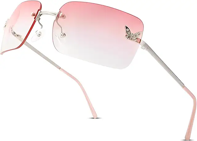 Lunettes Fendi Y2K - Monture Argentée & Verres Roses - Accessoire Tendance Femme