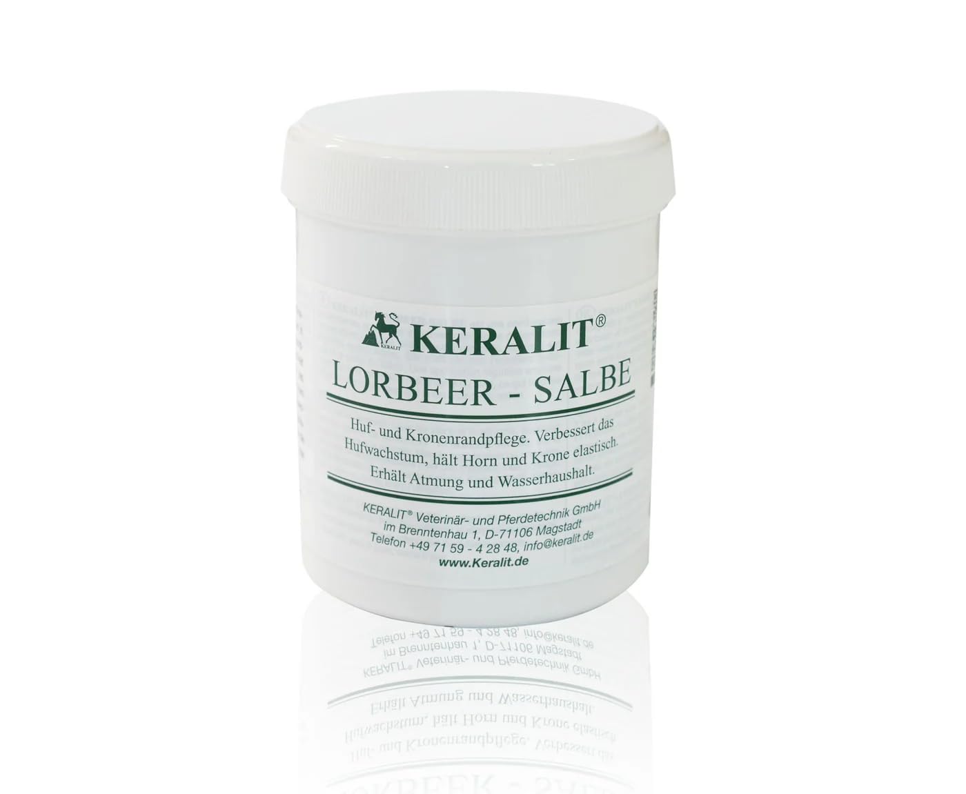 Keralit Lorbeer-Salbe für Pferde – Hufsalbe mit 20% Lorbeeröl, wasserlösliche Hufpflege für Feuchtigkeit & Elastizität – fördert Hufwachstum, schützt vor Austrocknen, ideal bei trockenen/spröden Hufen