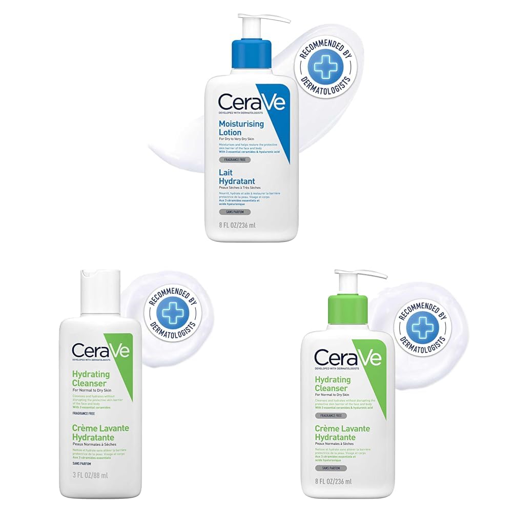 CeraVe Moisturizing Lotion 236ml, Hydrating Cleanser 88ml, 236ml-image-29