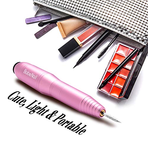 Portable Electric Nail Drill - Efile Nail Drill File Kit for Acrylic Gel Nails Manicure Pedicure Polishing Shape Tools with Nail Drill Bits and Sanding Bands - Thumbnail 5