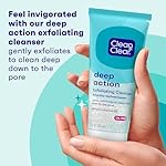 Clean & Clear Deep Action Exfoliating Facial Cleanser, Scrub & Face Wash, Pro-Vitamin B5, Lactic & Glycolic Acids, Oil-Free Gentle Daily Exfoliator for Soft, Smooth, Hydrated Skin, Vegan, 7 Fl Oz Tube - Image 2