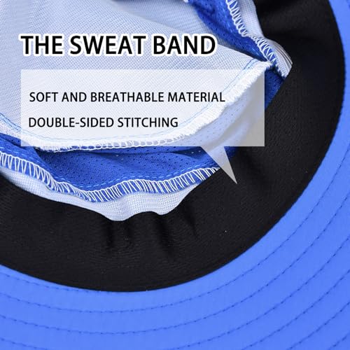 Image of Sun Hats for Men Women Fishing Hat UPF 50+ Breathable Wide Brim Bucket Hats Summer UV Protection Safari Hat with Neck Flap