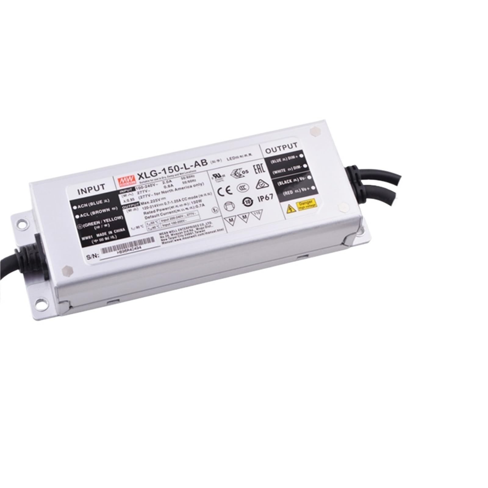 FCARUMIQP XLG-150 12V 24V 27-56V 2700mA 1400mA 2800mA Constant Power LED Driver IP67 150W Adjustable Supply XLG-150-H-AB(Xlg-150-l-ab)