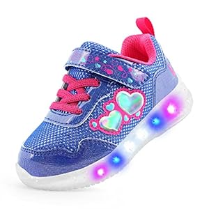 YESKIS Toddler Boys Girls Light Up Shoes LED Flashing Lightweight Mesh Breathable Adorable Running Sneakers for Toddler and Little Kid