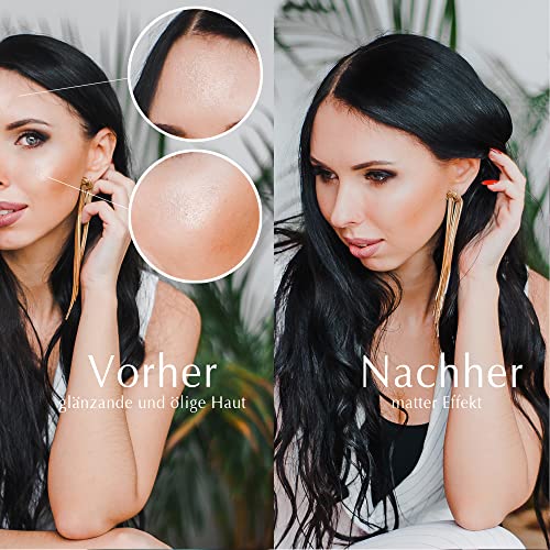 VESTABELA 2in1 Mattierender Vulkanstein Roller mit Ersatzstein und Makeup-Schwamm | Ölabsorbierender Gesichtsroller… - Image 7