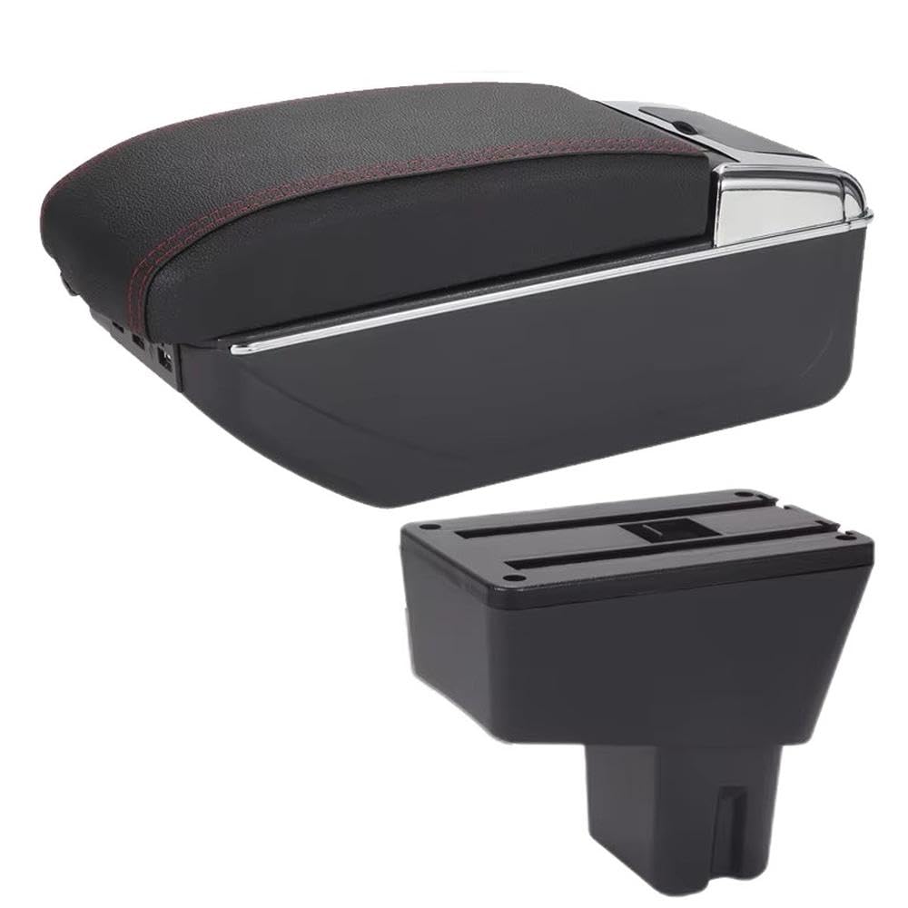 Sxqpocar B1 Black Red 7Usb For Citroen C3 C4 2025 Car Armrest Box Center Console Storage Box Replacement Parts