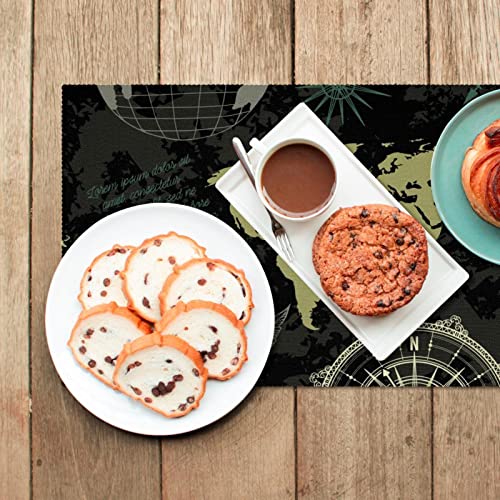 Sets de table vintage (lot de 6) 30x45 cm antidérapants et thermorésistants pour salle à manger - 7