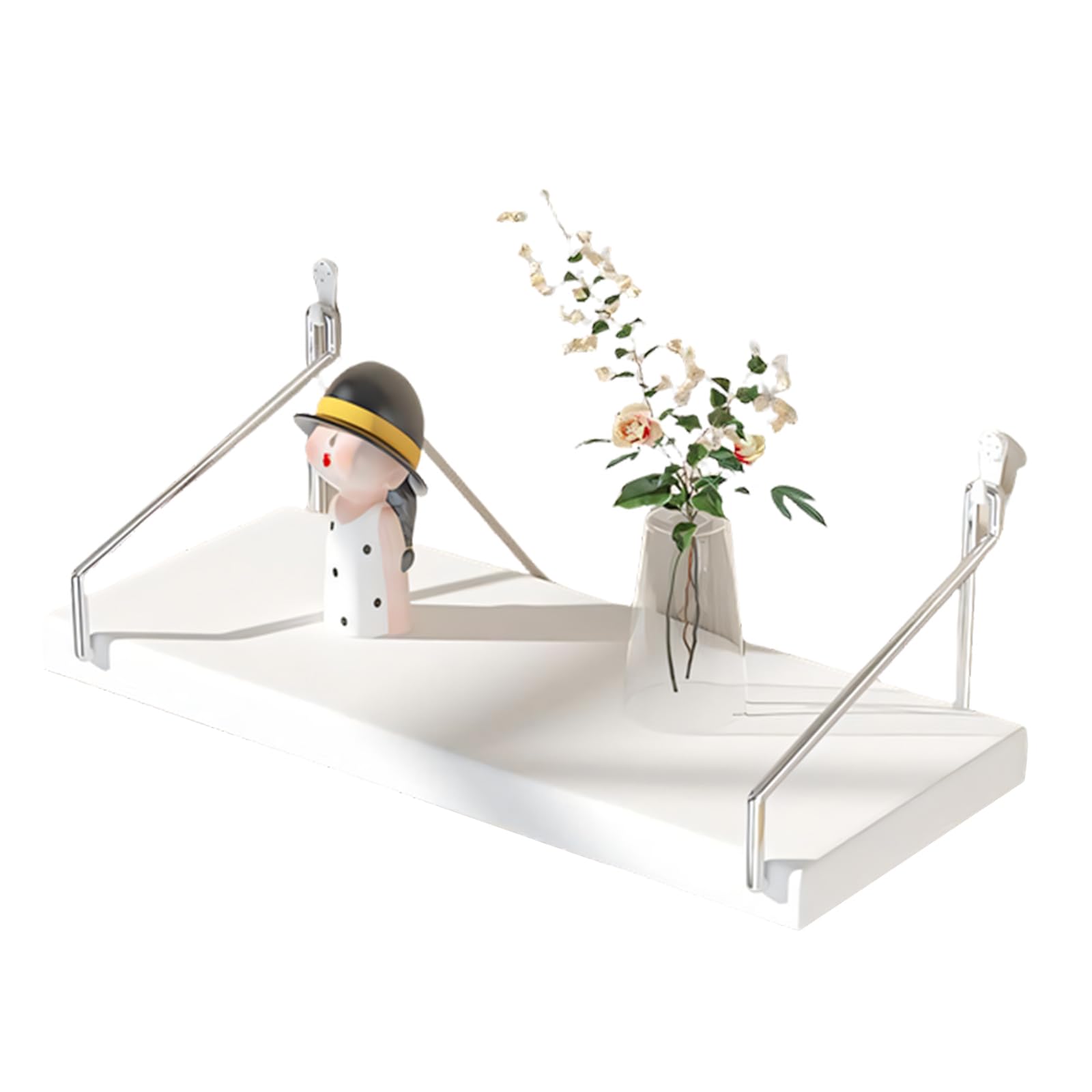 carotoe Wooden Wall Mounted Projector Stand Featuring Seamless Hook Design for Home Organization and Space Saving Bathroom Wooden Shelf